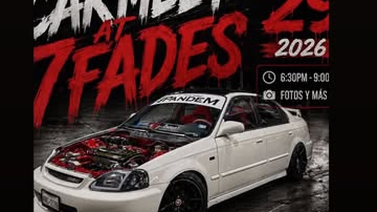 7Fades car meet flyer — Saturday October 3, 6:30 to 9:00 PM
